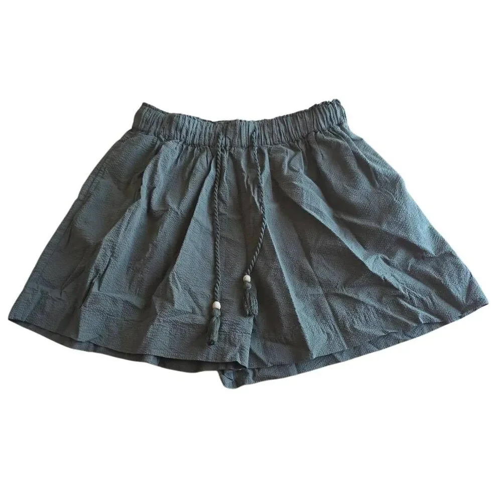 Faherty womens Sz S olive Marina seersucker shorts